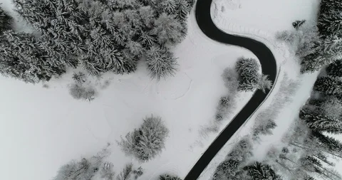 A mountain road in Vulpera, Switzerland Stock Footage