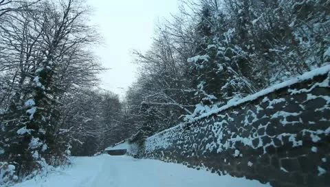 Mountain Road In Winter Stock Footage 10725829