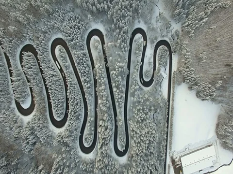 The Mountain Road in the Winter Vídeos de archivo 72500405