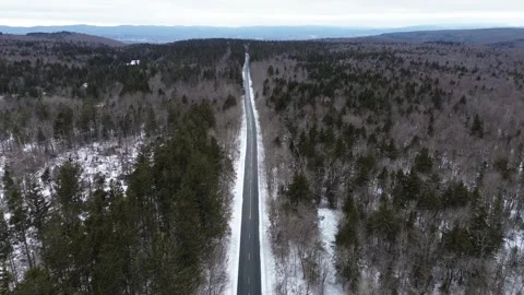 Mountain road in winter. Stock Footage 267129764