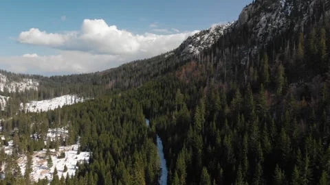 Mountain road in winter time Stock Footage 273720003