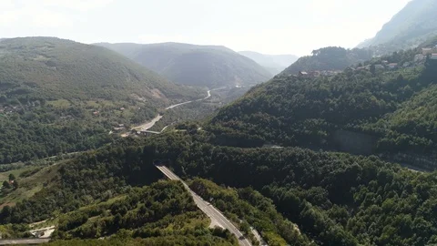 Mountain Roads With Vehicles Stock Footage 95070220