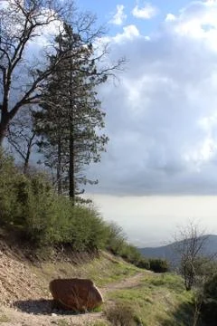 Mountain Rock and Path Foto stock