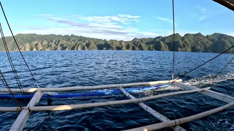 Mountain Rock Formation in Coron Palawan Ocean Stock Footage 233648465