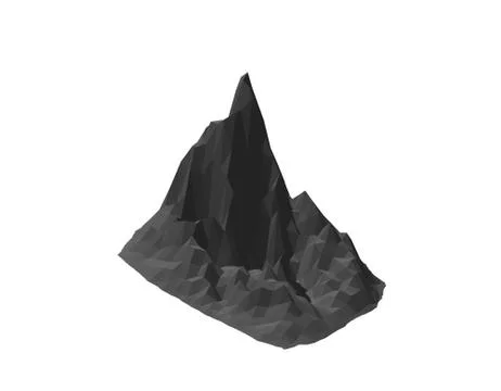 Mountain rock. Isolated on white background. 3d Vector illustration. Stock Illustration