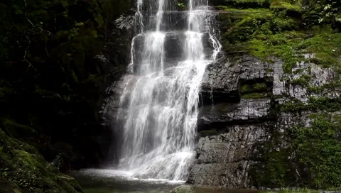 Mountain rock waterfall Stock-Footage 41649394