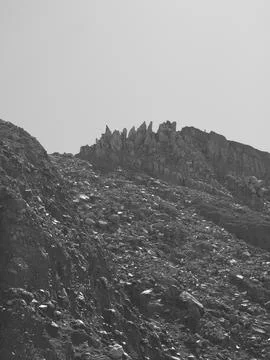 A mountain with a rocky hillside Stock Photos