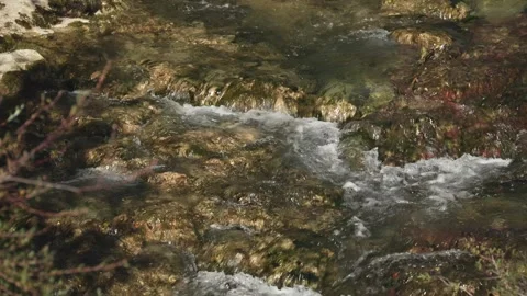 Mountain rocky river waterfall in Cilento Video stock 255798976