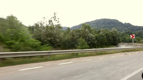 Mountain Root Roadside Travel Background Stock Footage 86427915