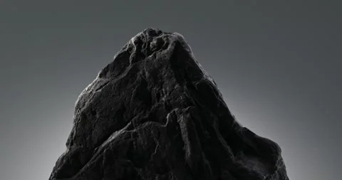 Mountain-like Rugged Rock Formation Silhouette. Stock Footage 278065825