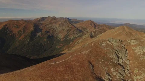 Mountain Running Guy II Stock Footage 72336220