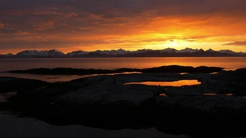 Mountain Running Sunset Stock Footage 72336353