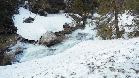 A mountain rushing stream. Dolina Zeleneho plesa, Tatra mountains Stock Footage 109390000
