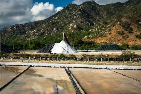 Mountain Salt Fields – Cà Ná, Vietnam Stock Photos