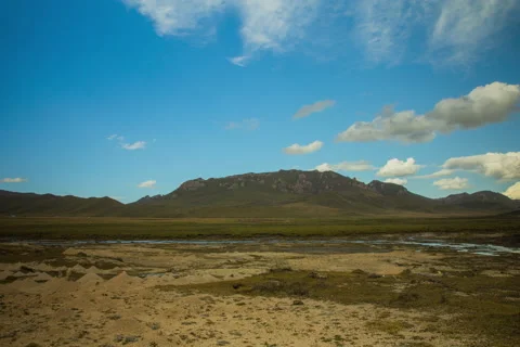 Mountain with sand and clouds Stock Footage 56239236