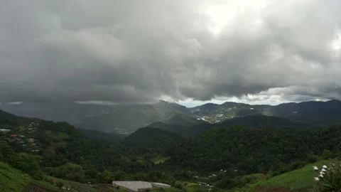 Mountain scape with cloudy sky background. Stockbeeldmateriaal 139949535
