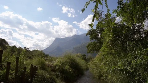 Mountain scape, nature background Stockbeeldmateriaal 124822904