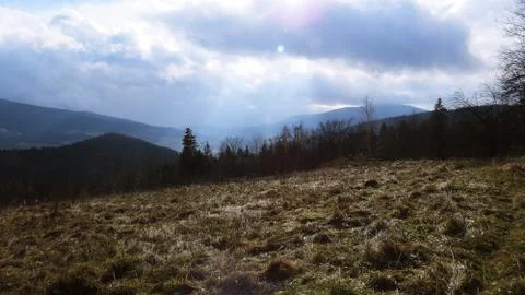 Mountain scenery in the background Stock Photos