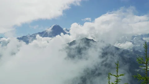 Mountain scenery on a cloudy day Stock Footage 219026654