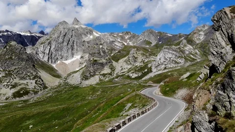 Mountain scenery empty road Stock Footage 106900707