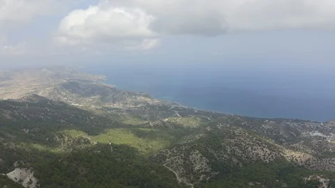 Mountain Scenery with Sea on the side taking with Drone 動画素材 114516629