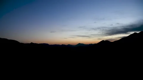 Mountain scenery under the setting sun Stock Footage 167522580