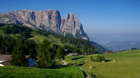 The mountain Schlern, Dolomites Stock Footage 57320571