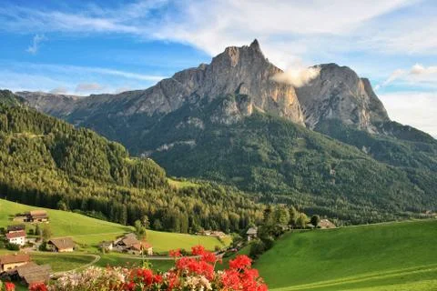 Mountain Schlern Stock Photos
