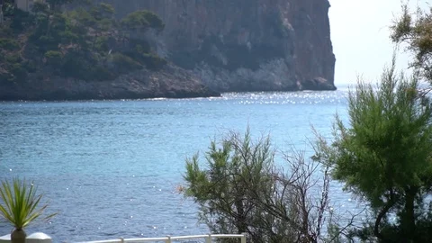 Mountain by the sea Stock Footage 128349454