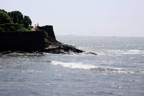 Mountain in Sea Stock Photos