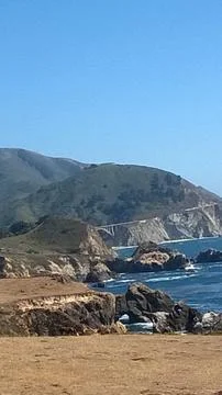 Mountain sea side Foto stock