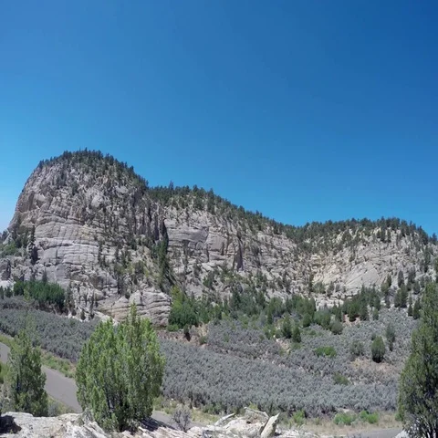 Mountain sean with Cedar trees Stock Footage 69324175
