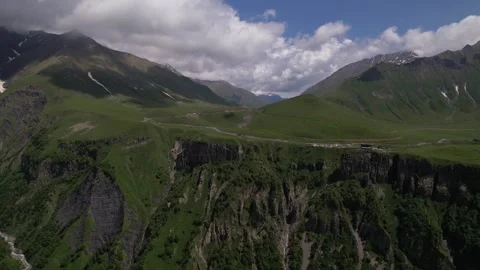 Mountain Serenity Aerial Cloudscapes Stock Footage 255819939