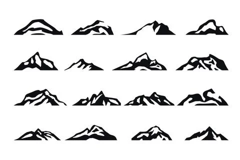 Mountain set logo Stock Illustration