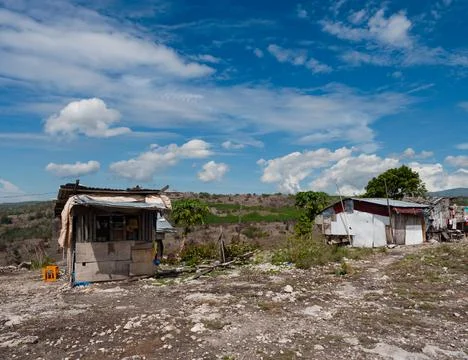 Mountain shacks in the Philippines Stock Photos