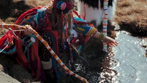 Mountain Shaman Ritual Dance Stock Footage 96186400