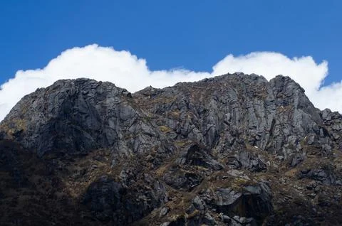 Mountain shaped clouds Stock-Fotos