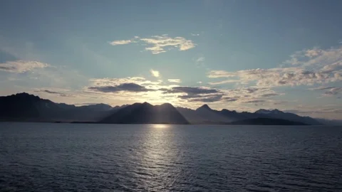 Mountain shaped light rays Stock Footage 70337306