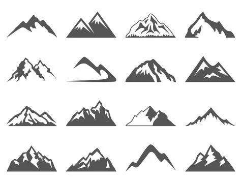 Mountain Shapes For Logos Stock Illustration