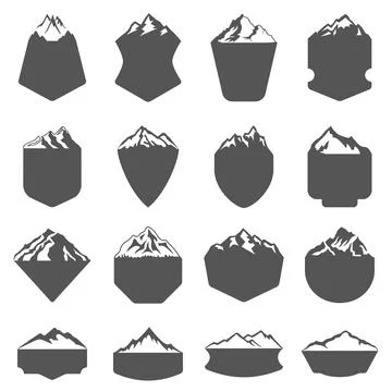Mountain Shapes For Logos Stock Illustration