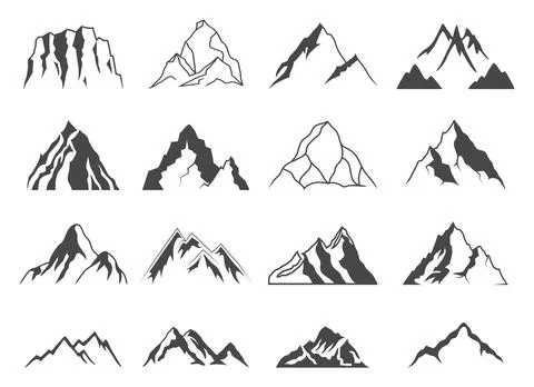 Mountain Shapes For Logos Stock Illustration