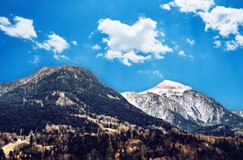 Mountain With Shiny Sky Stock-Fotos