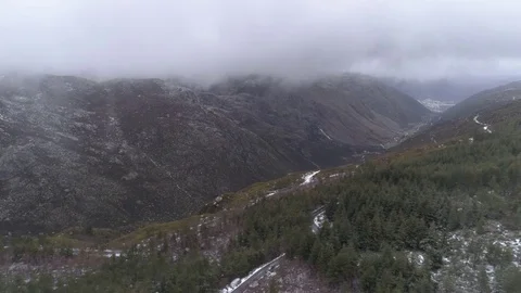 Mountain shot with cloud passing by Stock Footage 72756462