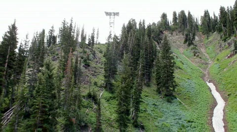 Mountain shot from the tram HD970 Stock Footage 807882