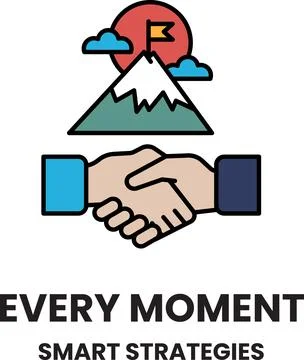 A mountain is shown with a flag on top 스톡 일러스트