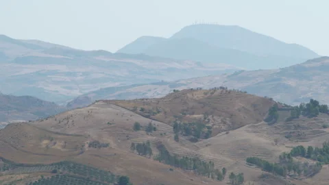 Mountain in Sicily Stock Footage 313556310