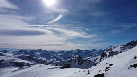 Mountain side with a bright sun Stock-Footage 236725365