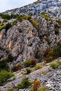 Mountain side in different colors Stock Photos