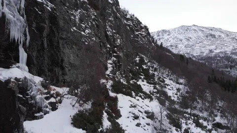 Mountain side flight Stock Footage 171276595