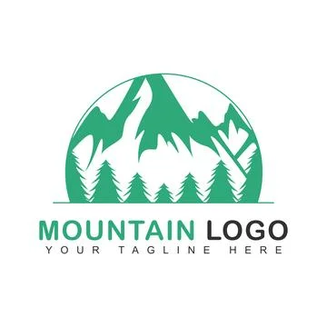 Mountain sign Stock Illustration